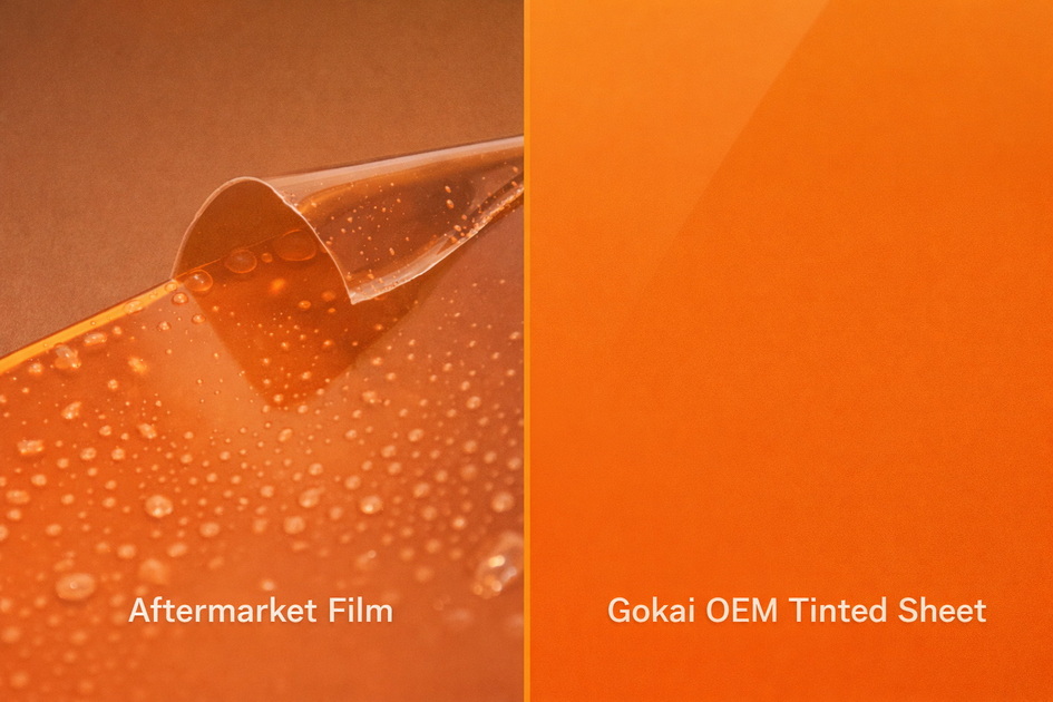 Comparison Between Aftermarket Film And Factory Tinted Acrylic.jpg