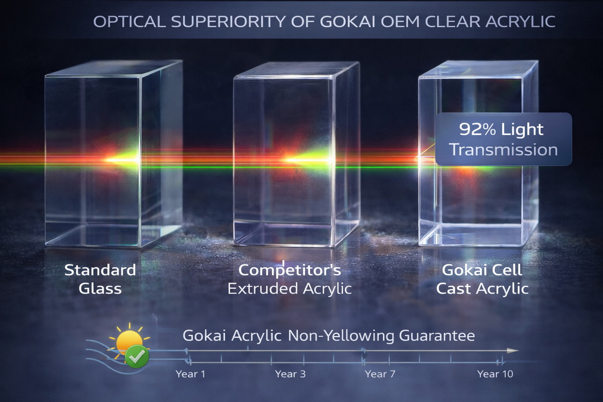 Gokai Acrylic Sheet Optical Clarity and UV Stability Metric.jpg