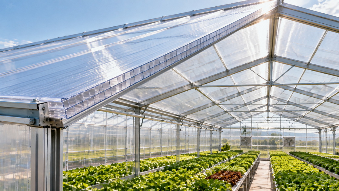 Greenhouse Roof With Polycarbonate Hollow Sheets.jpg