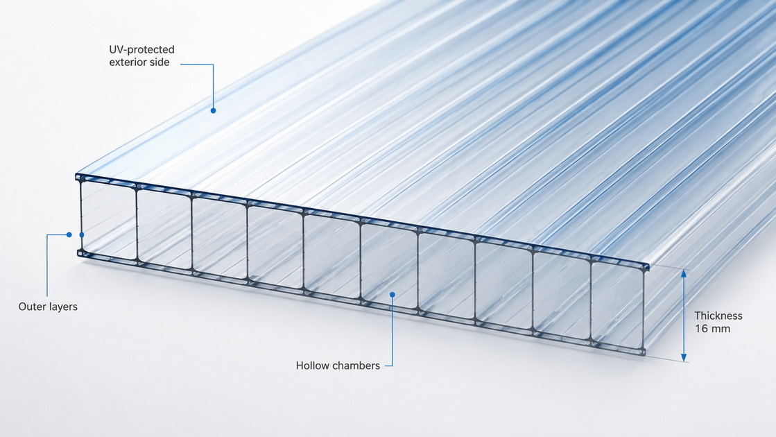 Multiwall Polycarbonate Panel Structure