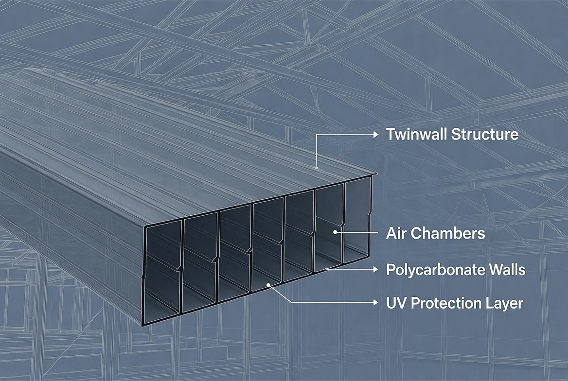 Polycarbonate Hollow Sheet Structure Detail
