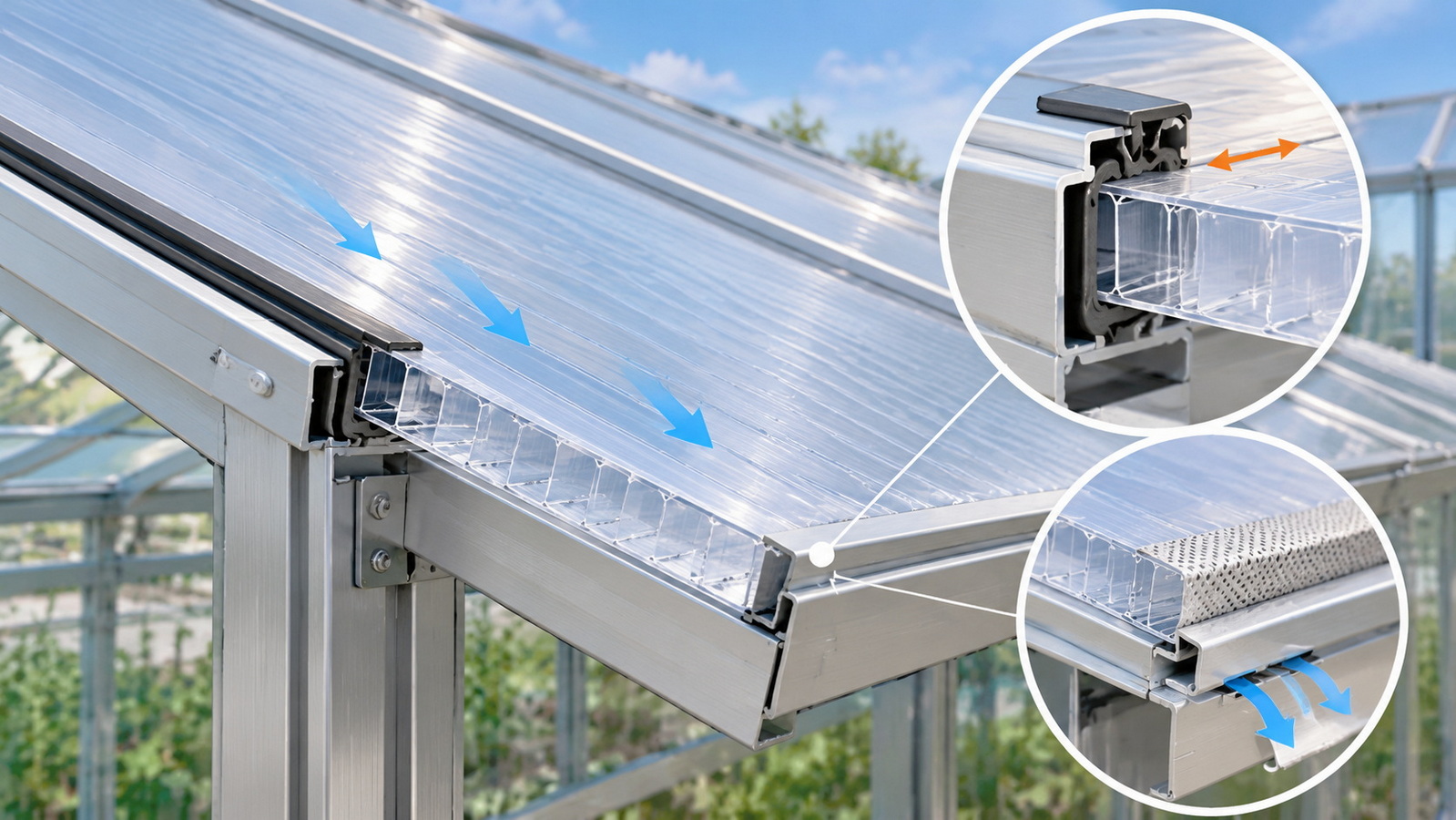 Polycarbonate Greenhouse Roof Installation Details