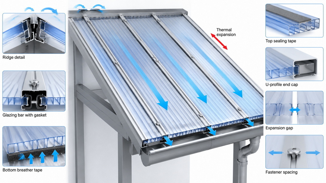 Correct Polycarbonate Roofing Sheet Installation
