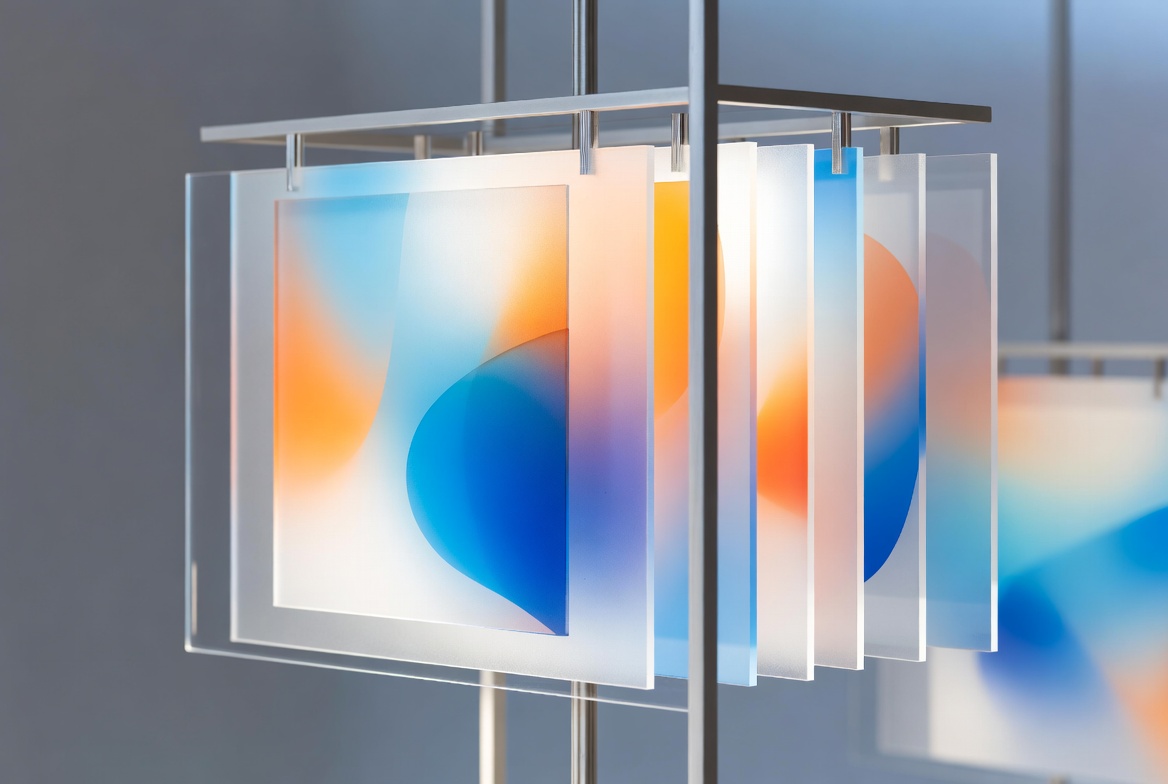 Layered Frosted Acrylic Artwork