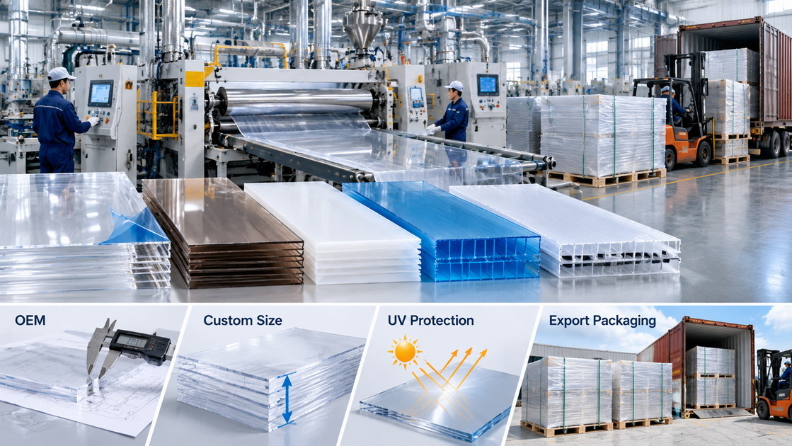 Custom OEM Polycarbonate Sheet Manufacturing