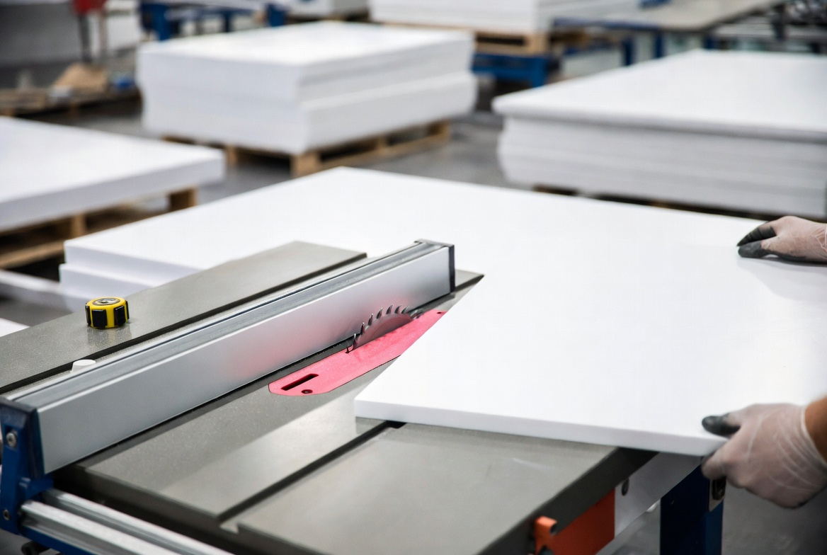PVC Rigid Sheet Industrial Cutting Setup