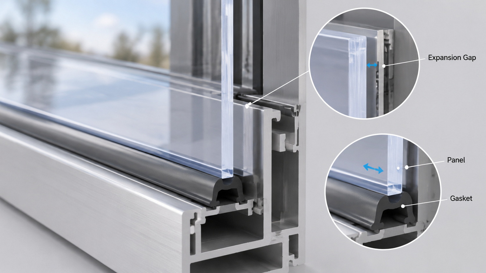 Plastic Window Glazing Installation Details