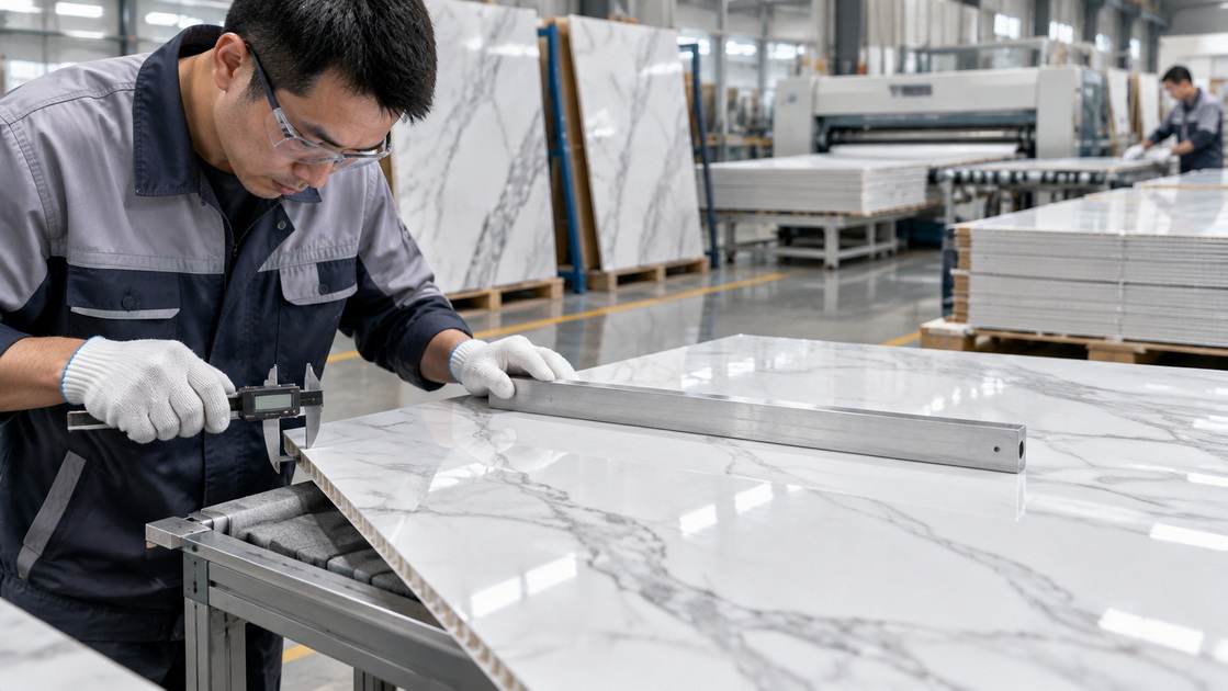 PVC UV Marble Sheet Quality Inspection
