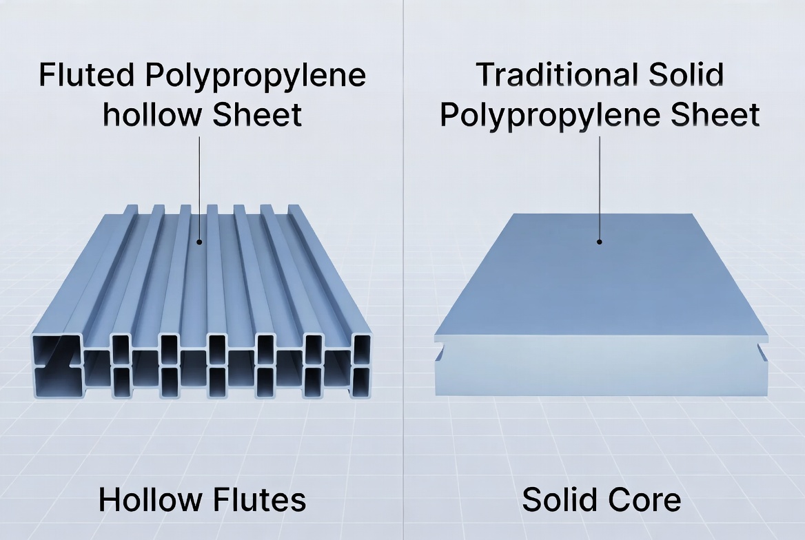 Fluted Polypropylene Sheet Structure