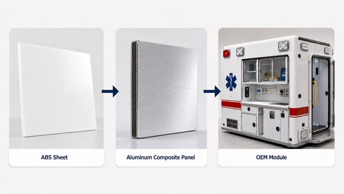 ABS Sheet And ACP For OEM Ambulance