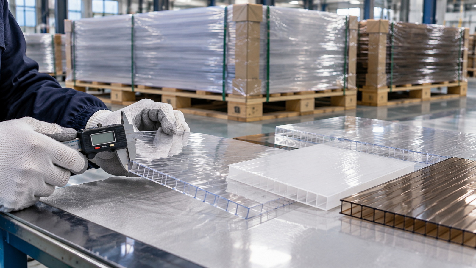 OEM Polycarbonate Hollow Sheet Quality Inspection