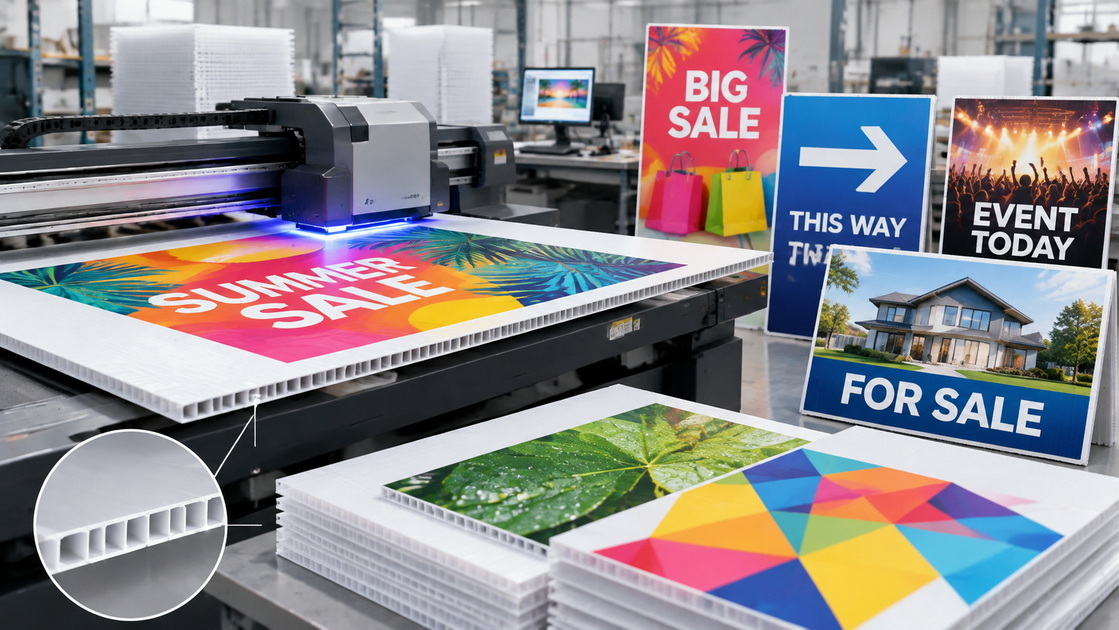 Printed PP Corrugated Sheet Signs