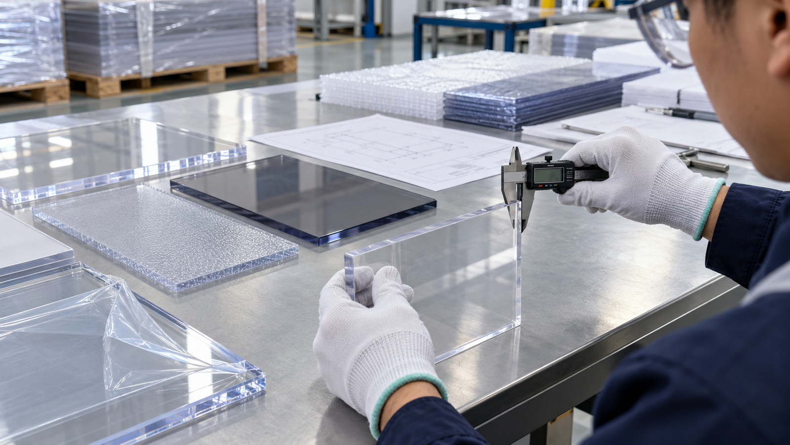 OEM Polycarbonate Sheet Sample Inspection