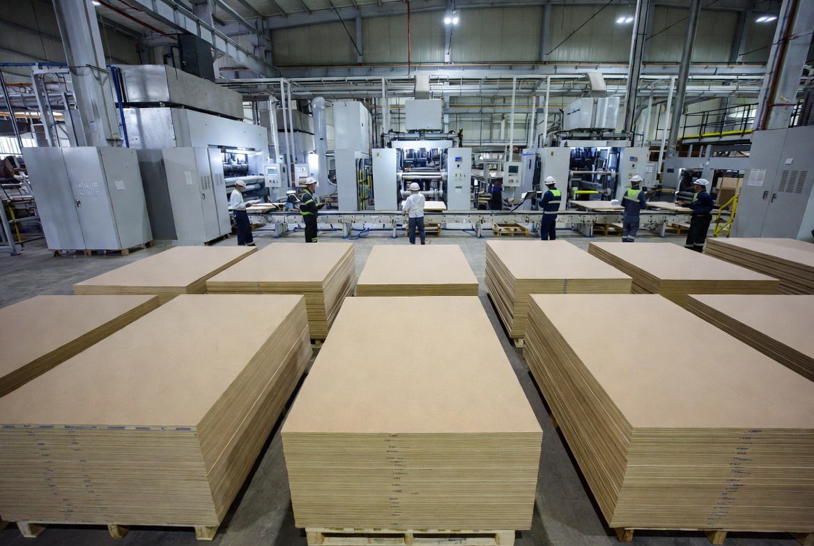 Modern MDF Manufacturing Production Line