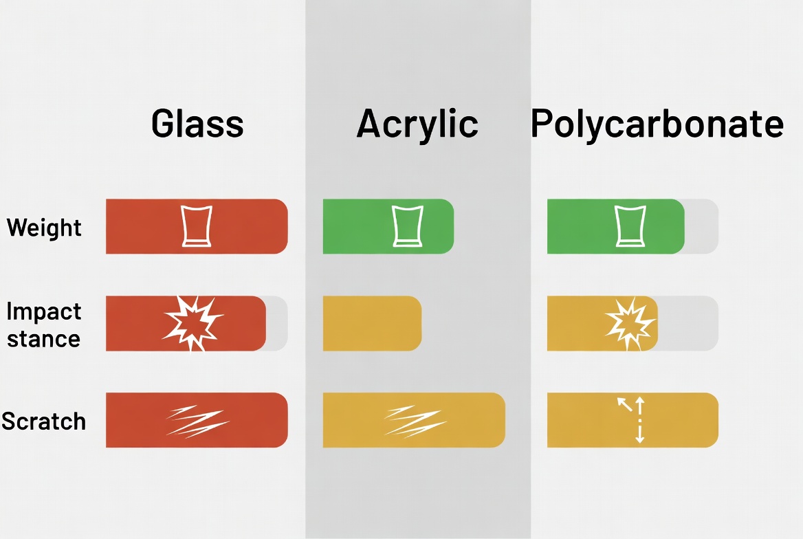Acrylic Versus Glass And Polycarbonate Comparison