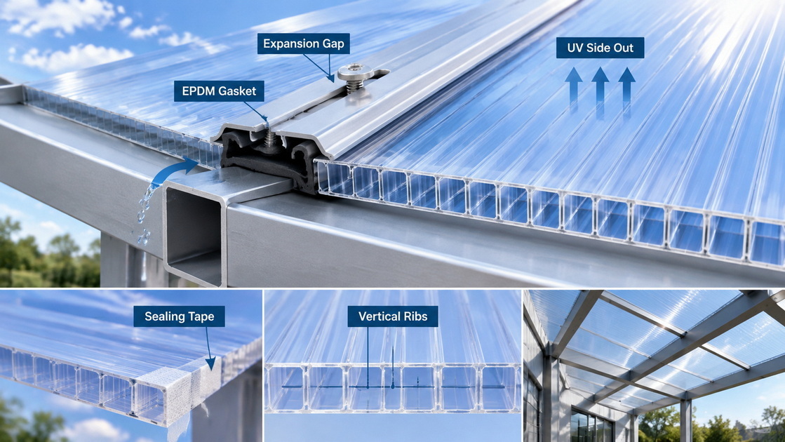 Polycarbonate Sheet Installation Details