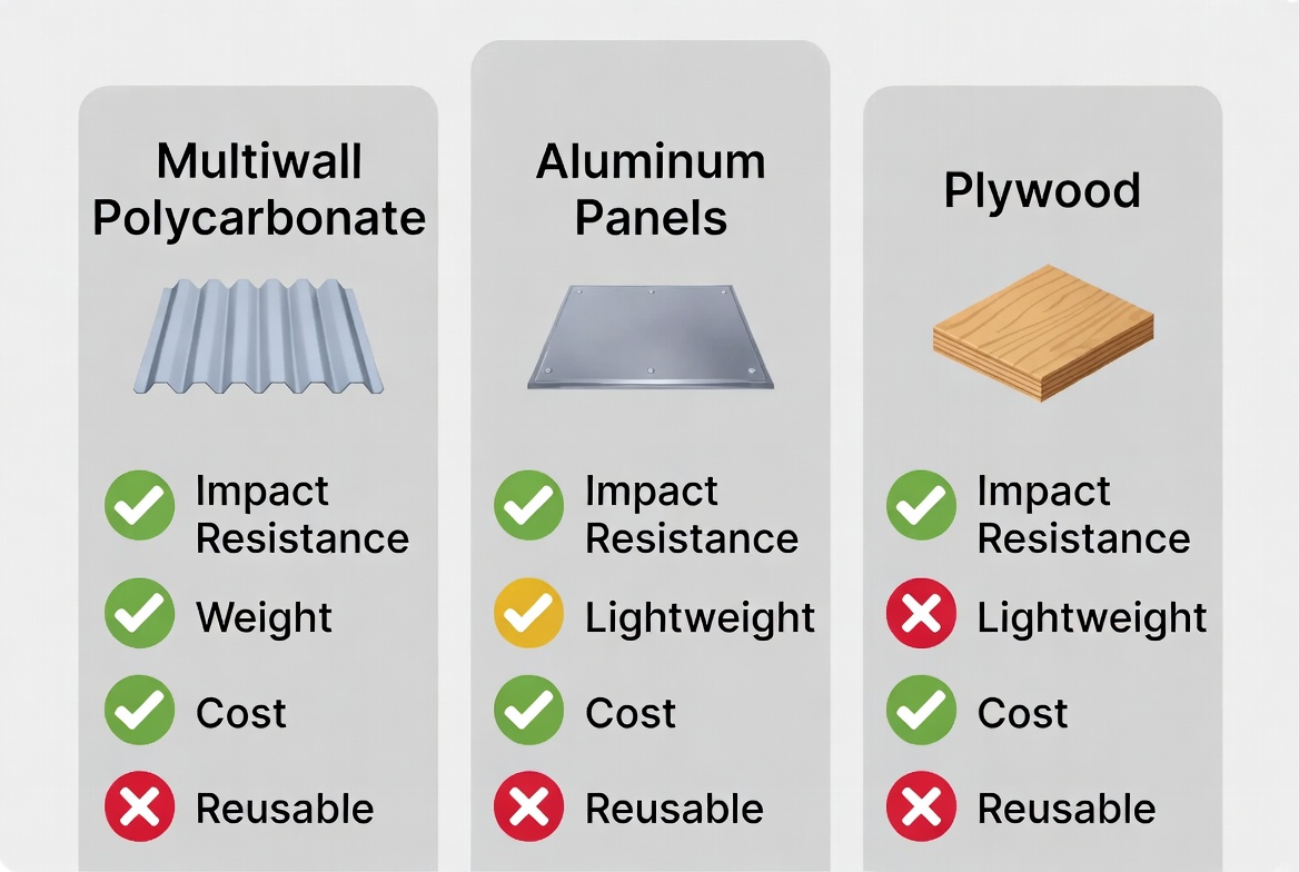 Hurricane Panel Material Comparison Chart 