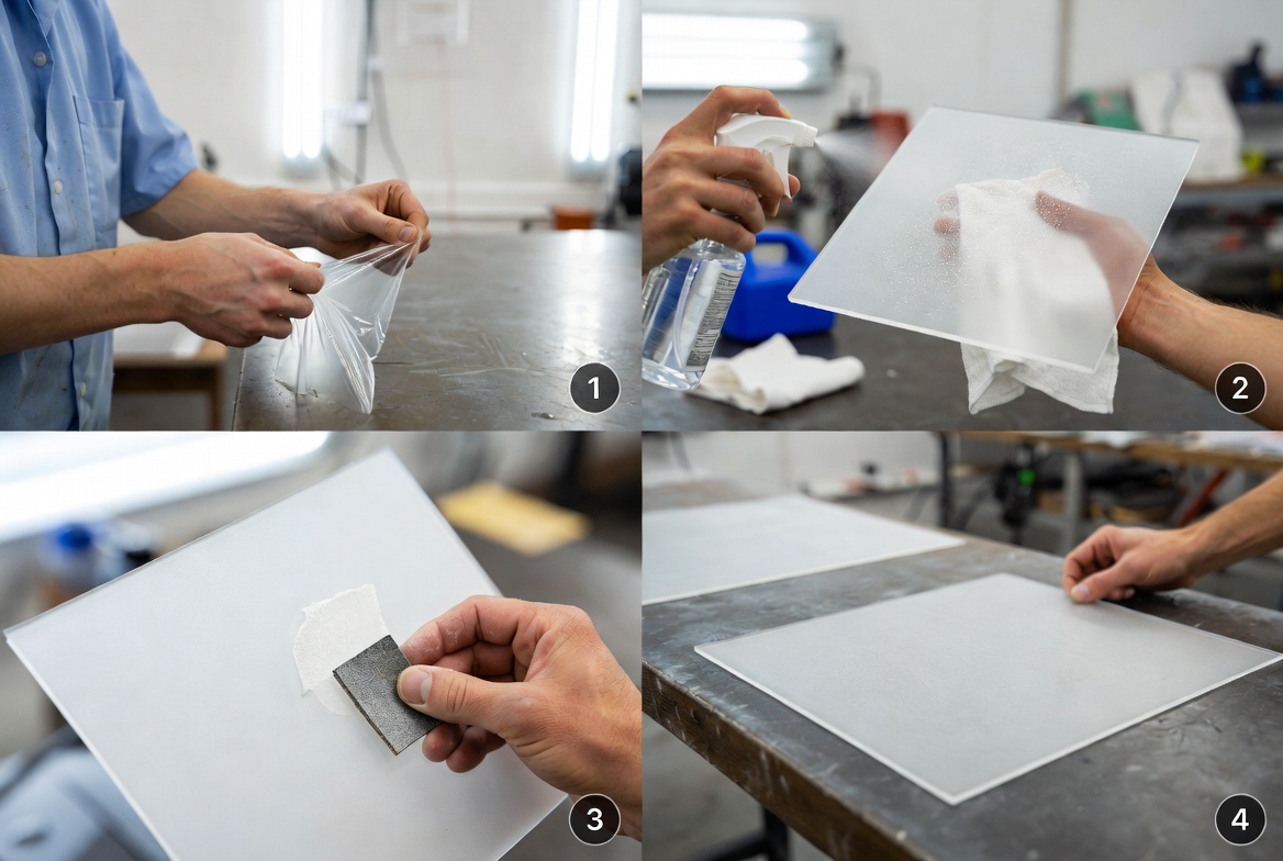 Acrylic Sheet Surface Preparation Steps