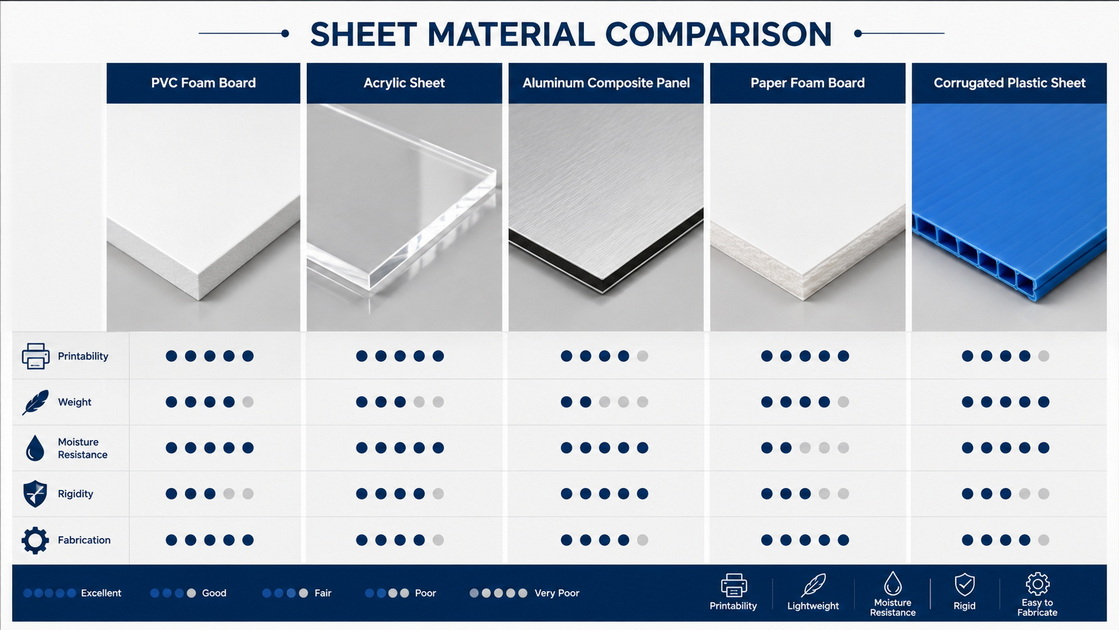 PVC Foam Board Material Comparison