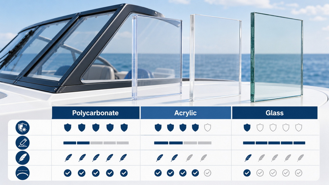 Boat Windshield Material Comparison