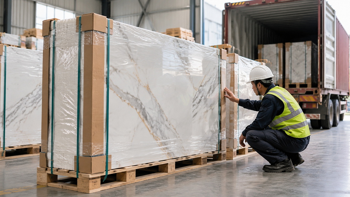 PVC UV Marble Sheet Export Packaging