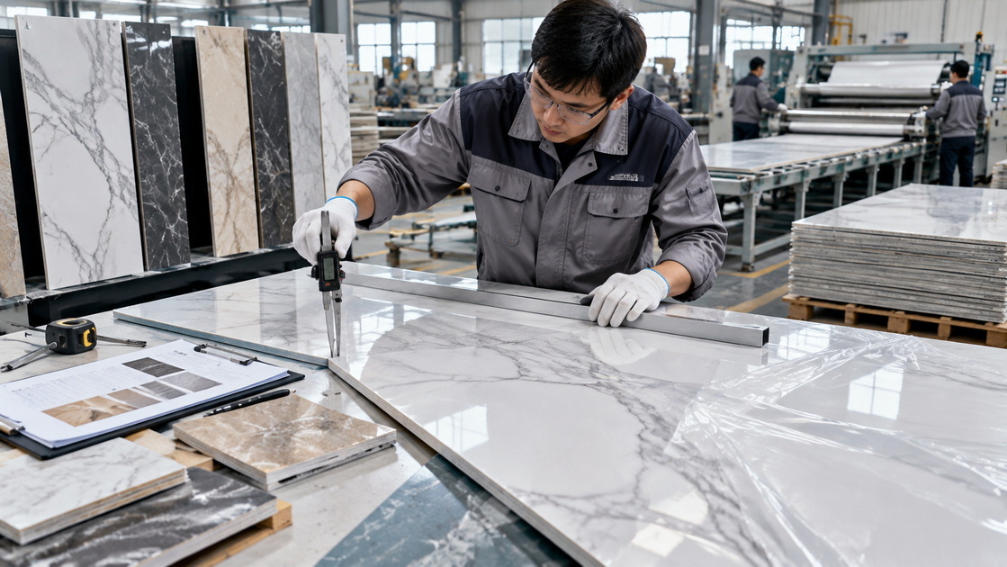 PVC Marble Sheet Quality Inspection
