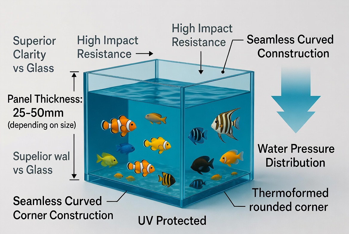 Acrylic Sheet Aquarium Technical Diagram 