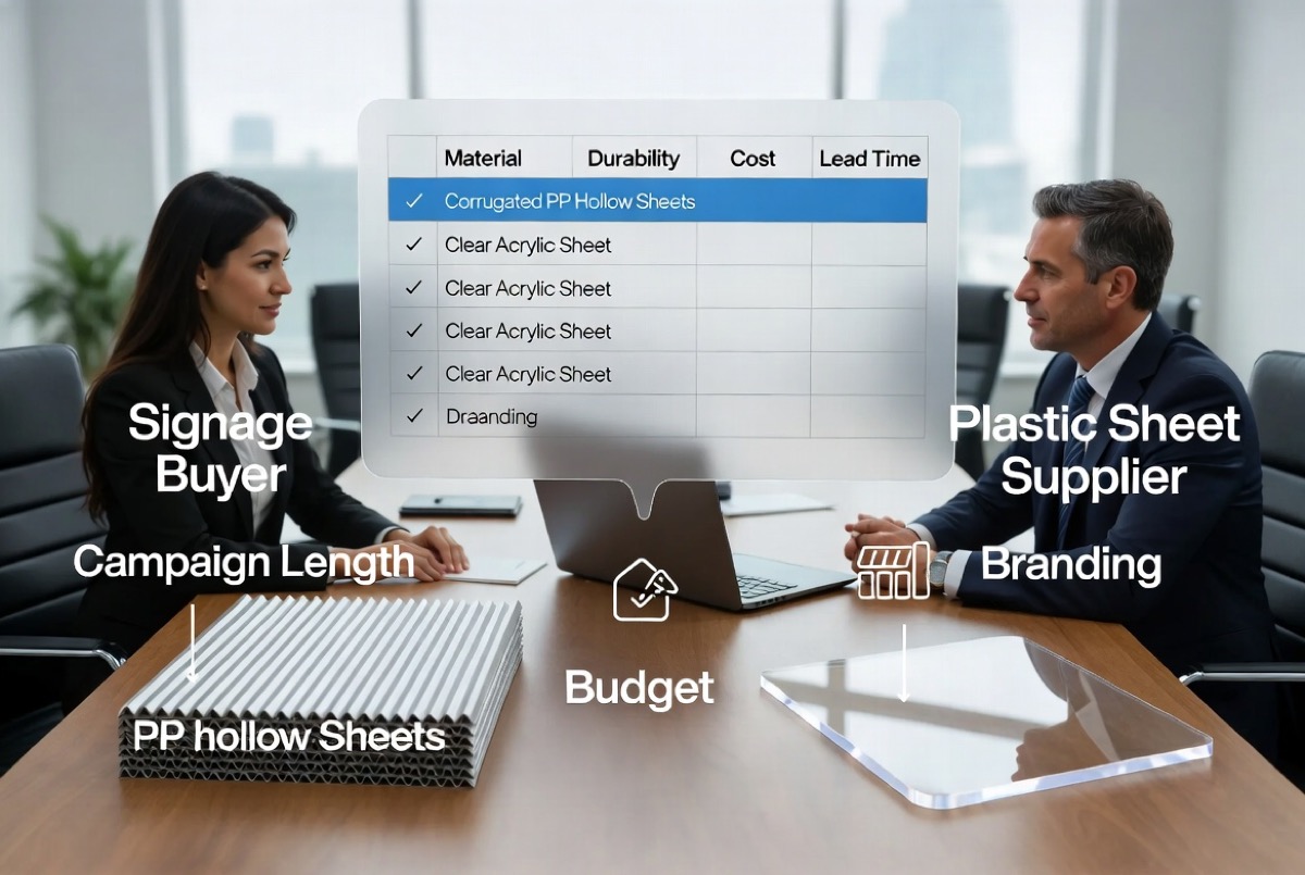 B2B Signage Material Selection Process