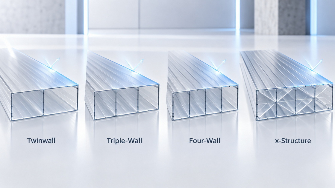 Multiwall Polycarbonate Sheet Structure Comparison
