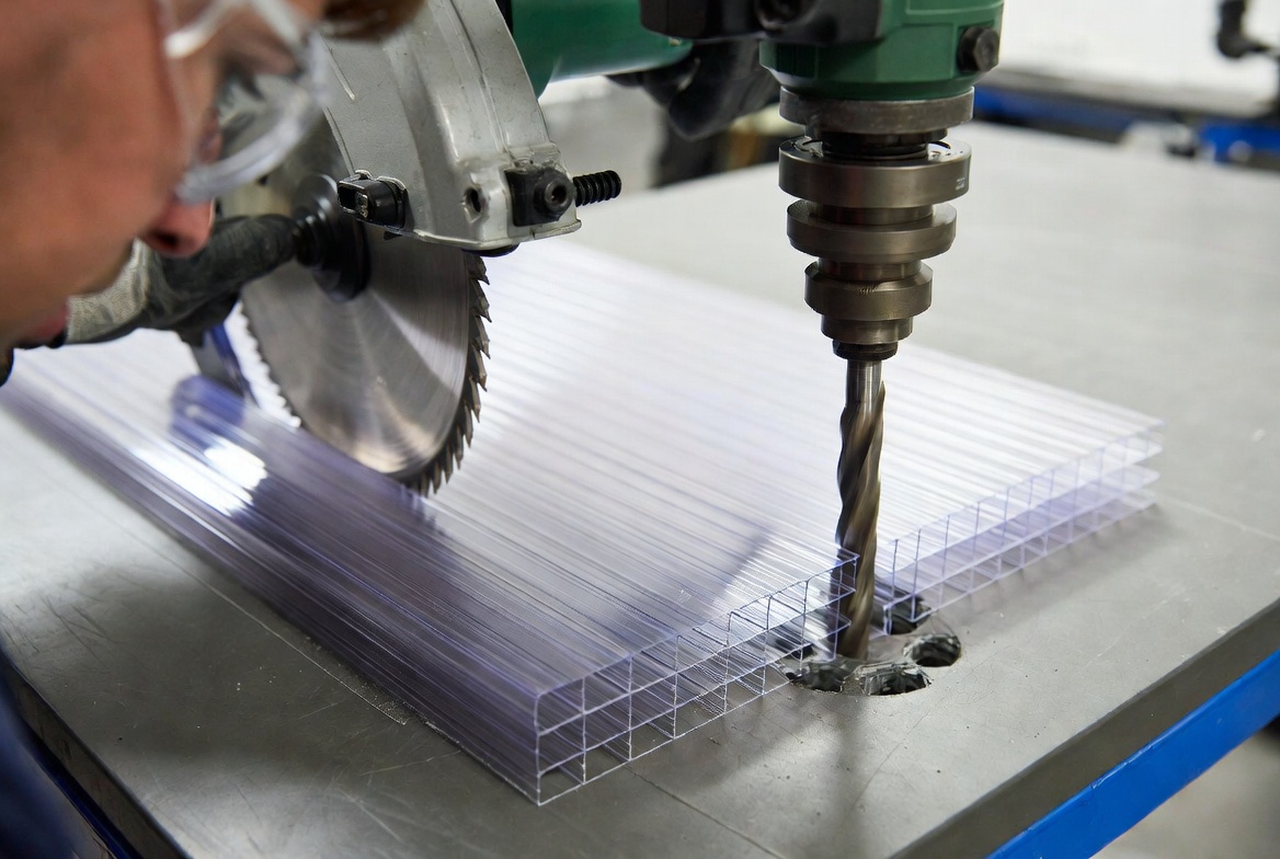 Cutting And Drilling Polycarbonate Hollow Sheet