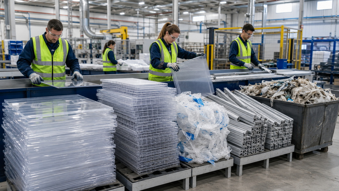 Clean Polycarbonate Scrap Sorting