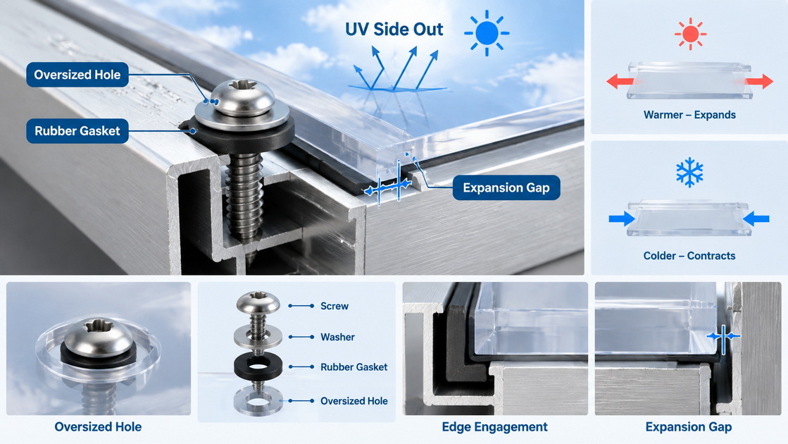 Polycarbonate Sheet Installation Expansion Guide
