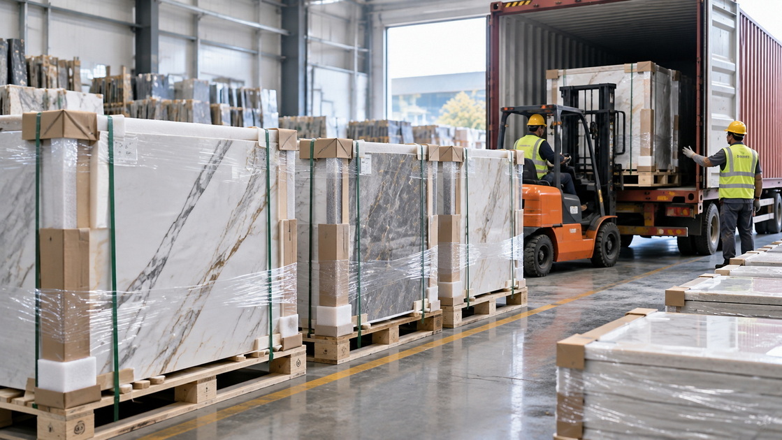 PVC UV Marble Sheet Packaging For Export