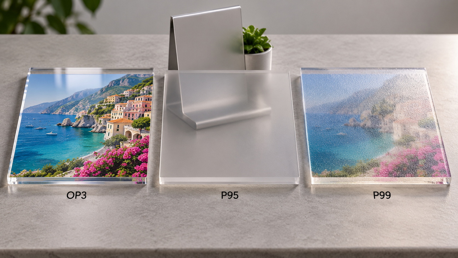 OP3 P95 And P99 Acrylic Sheet Comparison