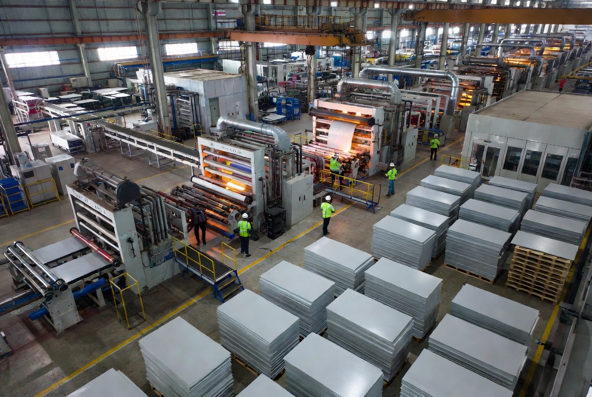 Grey PVC Sheet Factory Overview
