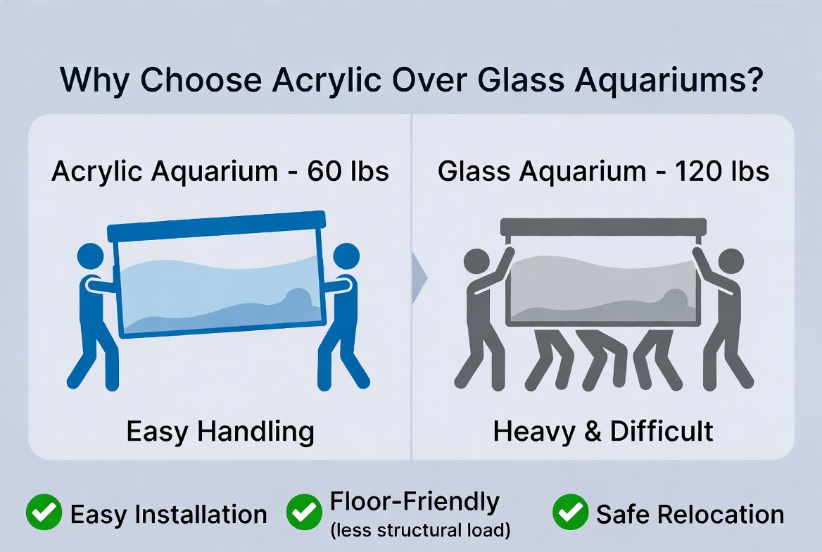 Lightweight Acrylic Aquarium Installation Benefits